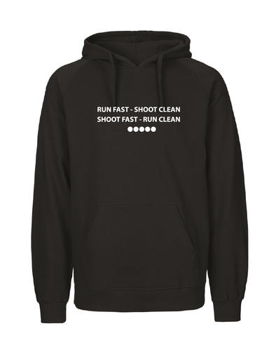 Ski Hoodie: Run Fast - Shoot Clean